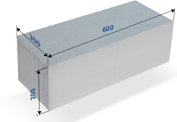 Газобетон МАССИВЪ D500 B2.5 625х300х200